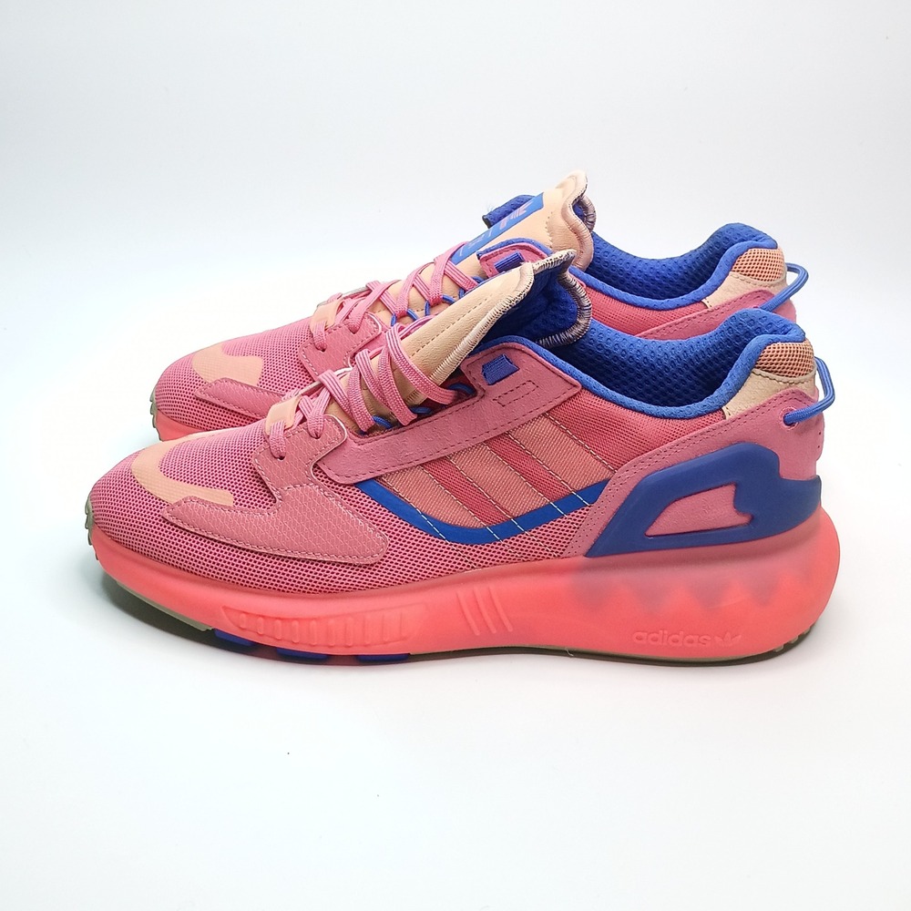Adidas ZX 2K Boost 2.0 Womens Pink Blue Running Shoes GZ7876 Size 11 - Picture 3 of 9